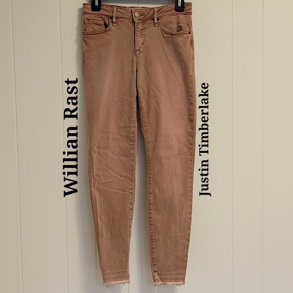 William Rast by Justin Timberlake skinny ankle rose color jeans sz: 29 JR.